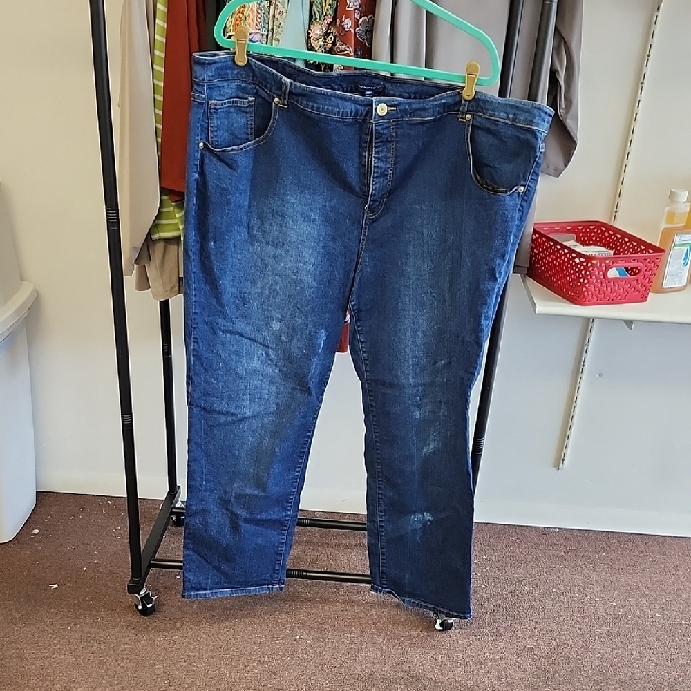 Isaac Mizrahi Dark Blue Straight Leg Jeans